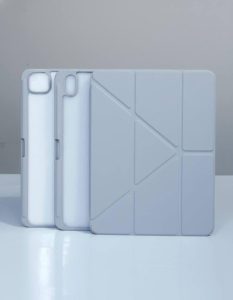 Premium iPad 11th Gen EVO case showing back cover with raised camera protection and precise cutouts