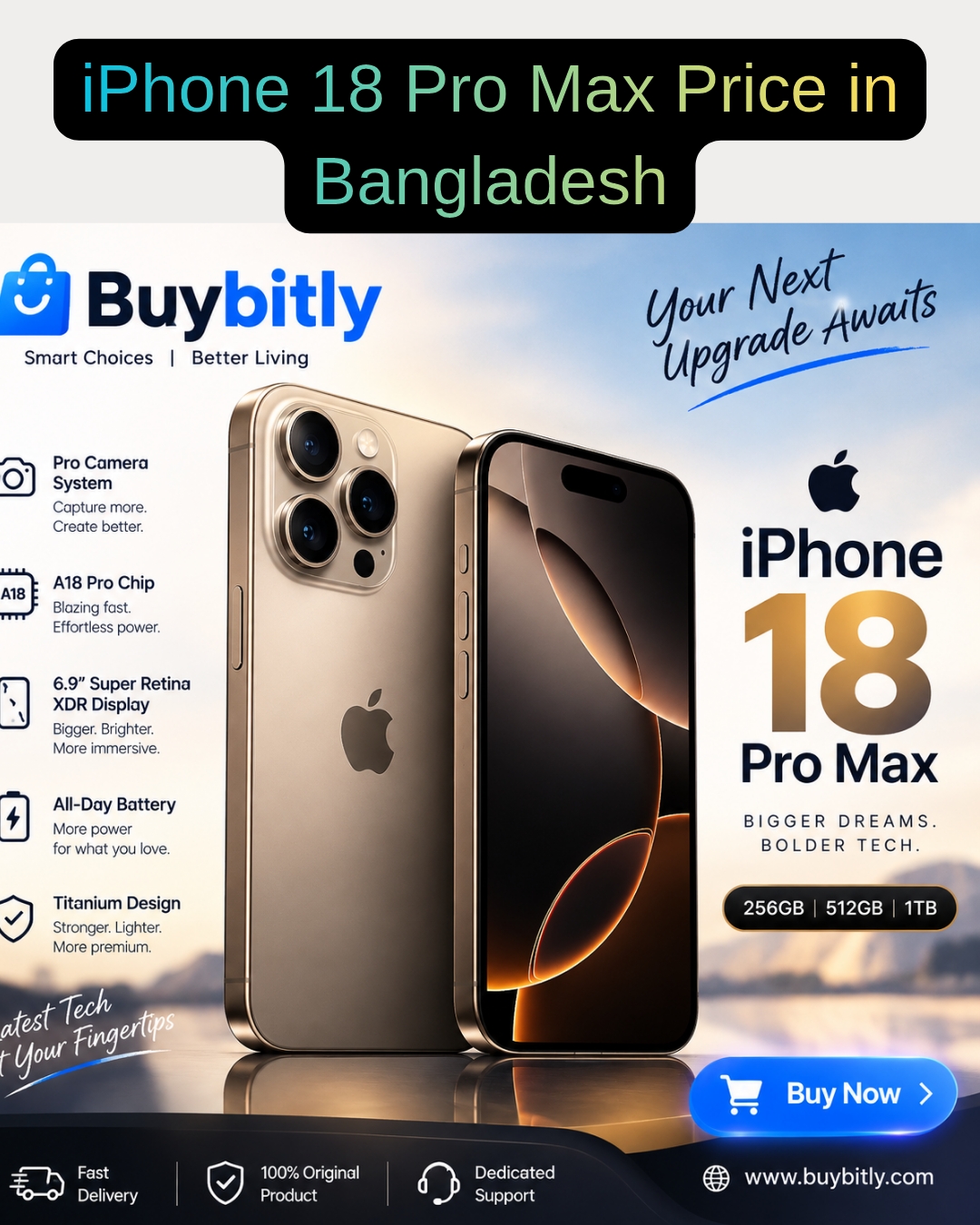 iPhone 18 Pro Max Price in Bangladesh (2026): Full Specs & Latest Price